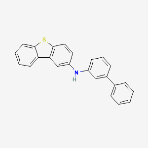 N-([1,1'-Biphenyl]-3-yl)dibenzo[b,d]thiophen-2-amine chemical structure (CAS 1923735-64-1)