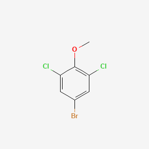 5-Bromo-1,3-dichloro-2-methoxybenzene chemical structure (CAS 19240-91-6)