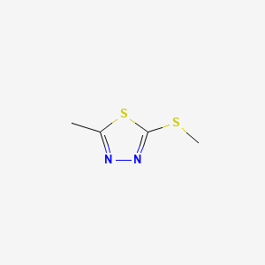 2-Methyl-5-(methylsulfanyl)-1,3,4-thiadiazole chemical structure (CAS 1925-78-6)