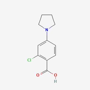 2-Chloro-4-pyrrolidinobenzoic Acid chemical structure (CAS 192513-60-3)