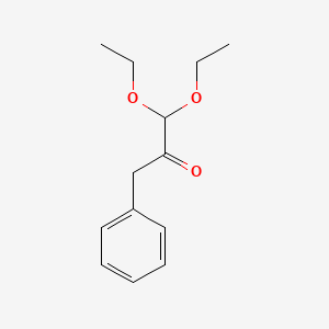 1,1-Diethoxy-3-phenylpropan-2-one chemical structure (CAS 19256-31-6)