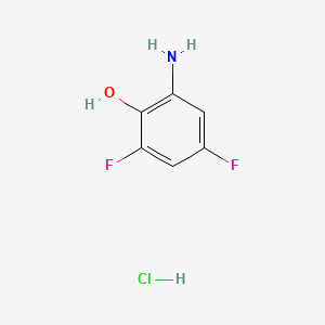 2-Amino-4,6-difluorophenol hydrochloride chemical structure (CAS 192583-00-9)