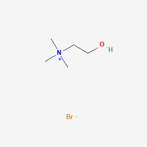 2-Hydroxy-N,N,N-trimethylethan-1-aminium bromide chemical structure (CAS 1927-06-6)