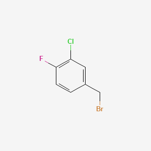 4-(Bromomethyl)-2-chloro-1-fluorobenzene chemical structure (CAS 192702-01-5)