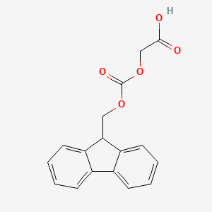 2-((((9H-Fluoren-9-yl)methoxy)carbonyl)oxy)acetic acid chemical structure (CAS 192758-18-2)