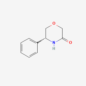 (R)-5-Phenyl-morpholin-3-one chemical structure (CAS 192815-71-7)