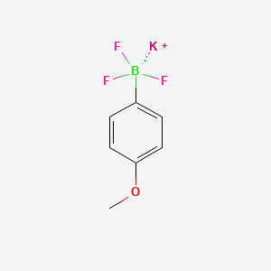 Potassium trifluoro(4-methoxyphenyl)borate chemical structure (CAS 192863-36-8)