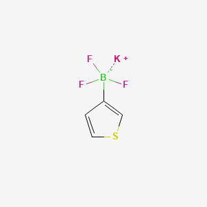 Potassium trifluoro(thiophen-3-yl)borate chemical structure (CAS 192863-37-9)