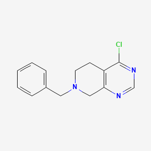 7-Benzyl-4-chloro-5,6,7,8-tetrahydropyrido[3,4-d]pyrimidine chemical structure (CAS 192869-80-0)