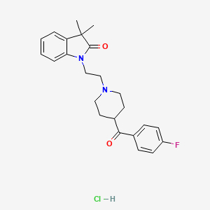 1-(2-(4-(4-Fluorobenzoyl)piperidin-1-yl)ethyl)-3,3-dimethylindolin-2-one hydrochloride chemical structure (CAS 192927-92-7)