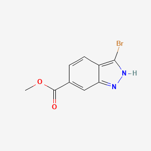 Methyl 3-bromo-1H-indazole-6-carboxylate chemical structure (CAS 192945-56-5)