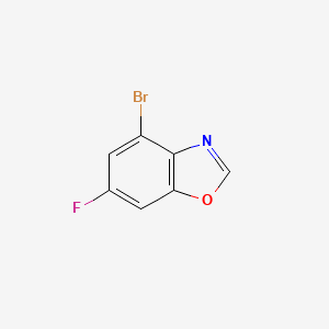 4-Bromo-6-fluoro-1,3-benzoxazole chemical structure (CAS 1929606-78-9)