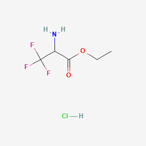 Ethyl 2-amino-3,3,3-trifluoropropanoate hydrochloride chemical structure (CAS 193140-71-5)