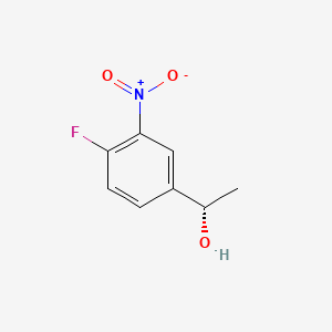(S)-1-(4-Fluoro-3-nitrophenyl)ethan-1-ol chemical structure (CAS 1932013-91-6)