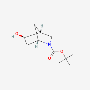 tert-butyl (1S,4S,5R)-5-hydroxy-2-azabicyclo[2.2.1]heptane-2-carboxylate chemical structure (CAS 1932042-59-5)