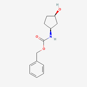 Benzyl ((1S,3R)-3-hydroxycyclopentyl)carbamate chemical structure (CAS 1932090-03-3)