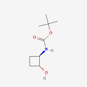 tert-Butyl ((1R,2R)-2-hydroxycyclobutyl)carbamate chemical structure (CAS 1932101-73-9)