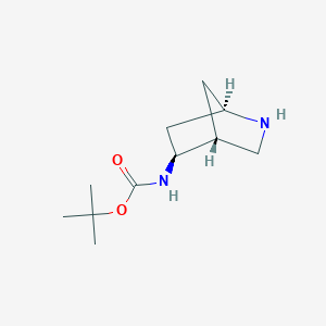 tert-Butyl (1R,4R,5S)-2-azabicyclo[2.2.1]heptan-5-ylcarbamate chemical structure (CAS 1932203-04-7)