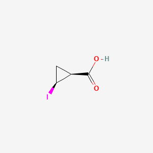 (1S,2S)-2-Iodocyclopropanecarboxylic acid chemical structure (CAS 1932315-23-5)