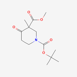Methyl 1-Boc-3-methyl-4-oxo-piperidine-3-carboxylate chemical structure (CAS 193274-53-2)