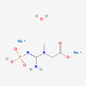 Sodium 2-(1-methyl-3-phosphonatoguanidino)acetate hydrate(2:1:x) chemical structure (CAS 19333-65-4)