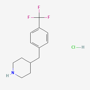4-(4-(Trifluoromethyl)benzyl)piperidine hydrochloride chemical structure (CAS 193357-81-2)