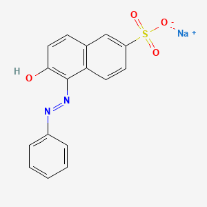 Sodium 6-hydroxy-5-(phenyldiazenyl)naphthalene-2-sulfonate chemical structure (CAS 1934-20-9)