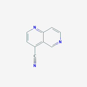 1,6-Naphthyridine-4-carbonitrile chemical structure (CAS 1934401-93-0)