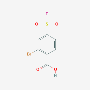 2-Bromo-4-(fluorosulfonyl)benzoic acid chemical structure (CAS 1934408-67-9)