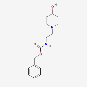 Benzyl (2-(4-hydroxypiperidin-1-yl)ethyl)carbamate chemical structure (CAS 1934454-72-4)