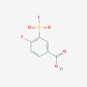 4-Fluoro-3-(fluorosulfonyl)benzoic acid chemical structure (CAS 1934460-95-3)