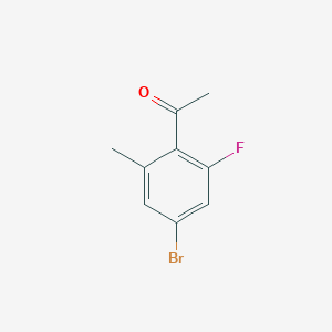 1-(4-Bromo-2-fluoro-6-methylphenyl)ethan-1-one chemical structure (CAS 1934480-39-3)