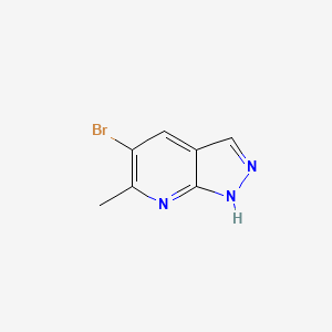 5-Bromo-6-methyl-1h-pyrazolo[3,4-b]pyridine chemical structure (CAS 1934533-59-1)