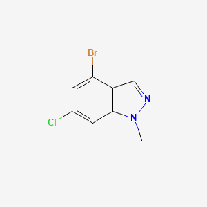 4-Bromo-6-chloro-1-methyl-1H-indazole chemical structure (CAS 1934574-19-2)