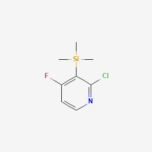 2-Chloro-4-fluoro-3-(trimethylsilyl)pyridine chemical structure (CAS 1934586-00-1)