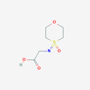 2-((4-Oxido-1,4l6-oxathian-4-ylidene)amino)acetic acid chemical structure (CAS 1934591-72-6)