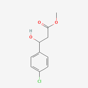 Methyl 3-(4-chlorophenyl)-3-hydroxypropanoate chemical structure (CAS 193465-78-0)