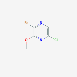 2-Bromo-5-chloro-3-methoxypyrazine chemical structure (CAS 1934706-52-1)