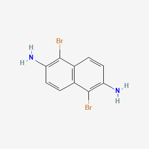 1,5-Dibromonaphthalene-2,6-diamine chemical structure (CAS 1934749-39-9)