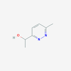 1-(6-Methylpyridazin-3-yl)ethan-1-ol chemical structure (CAS 1934766-06-9)