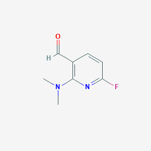 2-(Dimethylamino)-6-fluoronicotinaldehyde chemical structure (CAS 193481-62-8)