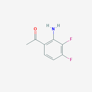 1-(2-Amino-3,4-difluorophenyl)ethan-1-one chemical structure (CAS 1934883-37-0)
