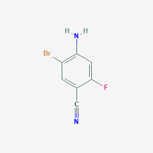 4-Amino-5-bromo-2-fluorobenzonitrile chemical structure (CAS 1934940-89-2)