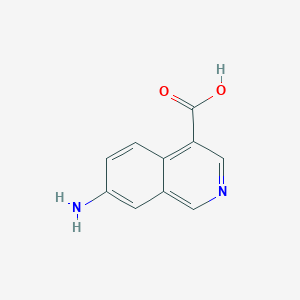 7-Aminoisoquinoline-4-carboxylic acid chemical structure (CAS 1934945-04-6)