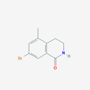 7-Bromo-5-methyl-3,4-dihydroisoquinolin-1(2H)-one chemical structure (CAS 1934975-00-4)