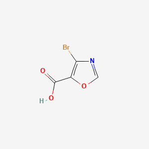 4-Bromooxazole-5-carboxylic acid chemical structure (CAS 1934983-15-9)