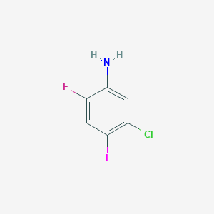 5-Chloro-2-fluoro-4-iodoaniline chemical structure (CAS 1935087-03-8)