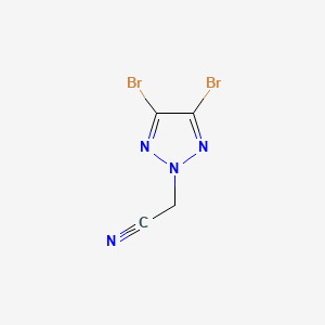 2-(4,5-Dibromo-2h-1,2,3-triazol-2-yl)acetonitrile chemical structure (CAS 1935112-37-0)