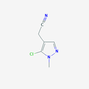 2-(5-Chloro-1-methyl-1H-pyrazol-4-yl)acetonitrile chemical structure (CAS 1935147-91-3)