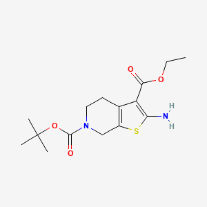 Ethyl 6-Boc-2-amino-4,7-dihydro-5H-thieno[2,3-c]pyridine-3-carboxylate chemical structure (CAS 193537-14-3)